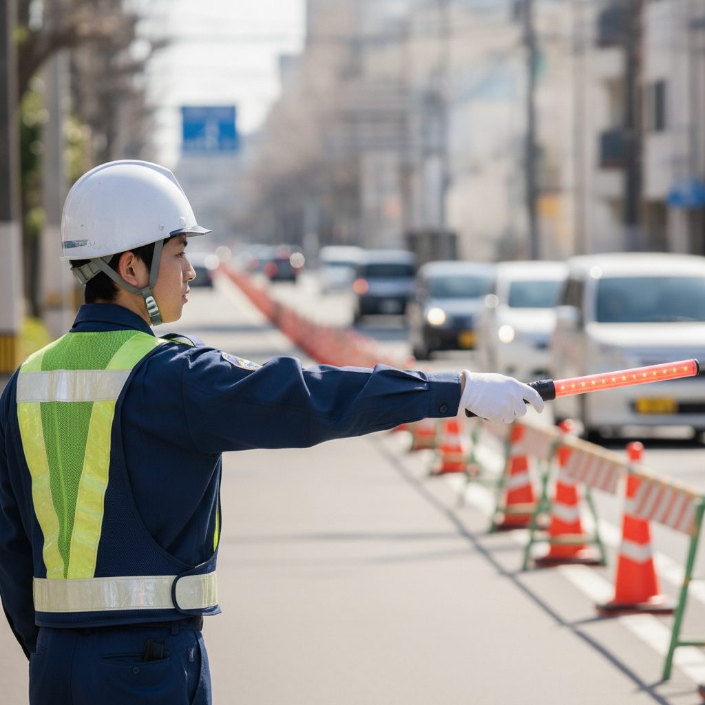 交通誘導警備の現場イメージ